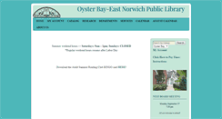 Desktop Screenshot of oysterbaylibrary.org