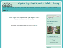 Tablet Screenshot of oysterbaylibrary.org